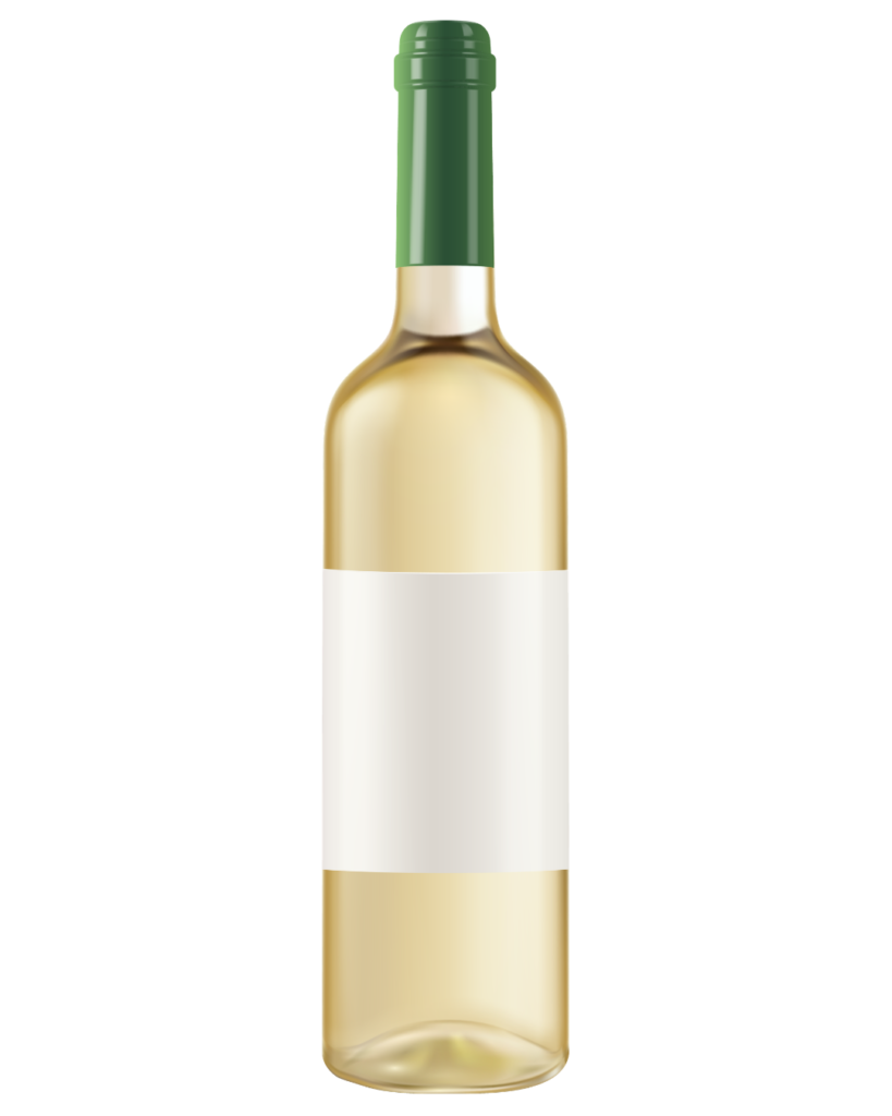 Botella de vino Albariño.