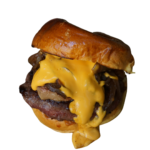 Hamburguesa La De Foie con carne de chuletón de buey madurado, foie fresco a la plancha y cebolla caramelizada.